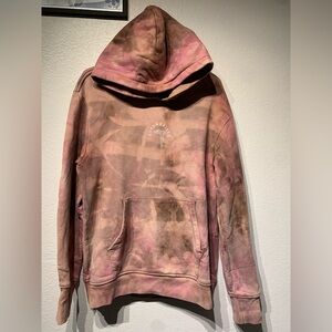 BORN X RAISED Pink and Brown Tie-Dye Hoodie